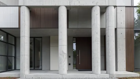 filary przed domem wykończenie